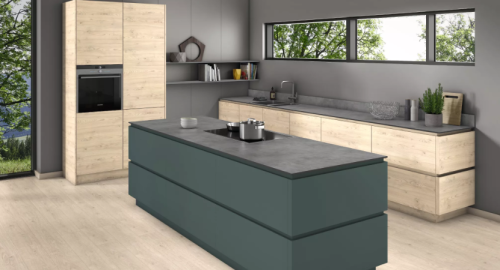 Столешница из компакт плиты Бетон Чикаго светло-серый ЭГГЕР