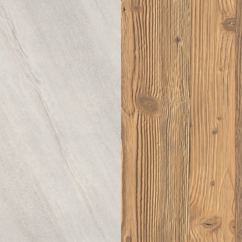 Стеновая панель Камень Кальвия светло-серый / Пихта Неброди рустикальная ЭГГЕР