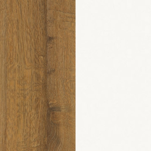 Стеновая панель Дуб Шерман коньяк коричневый/Белый базовый ЭГГЕР