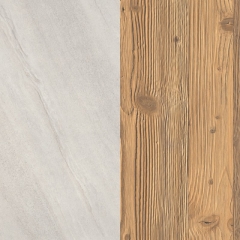 Стеновая панель Камень Кальвия светло-серый / Пихта Неброди рустикальная ЭГГЕР